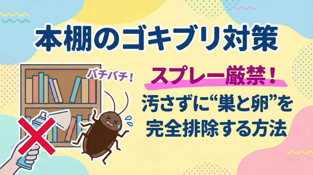 本棚のゴキブリ対策｜スプレー厳禁！本を1冊も汚さずに“巣と卵”を完全排除する方法
