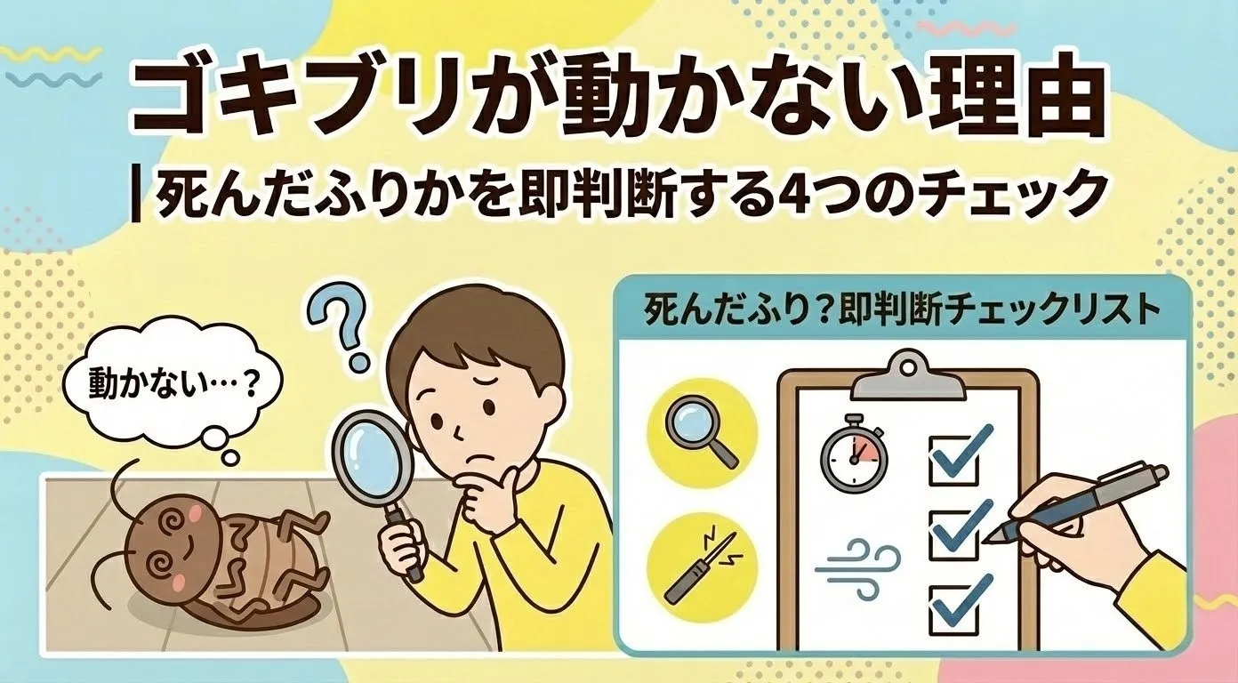 ゴキブリが動かない理由｜死んだふりかを即判断する4つのチェック
