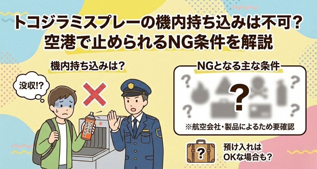 トコジラミスプレーの機内持ち込みは不可？空港で止められるNG条件を解説