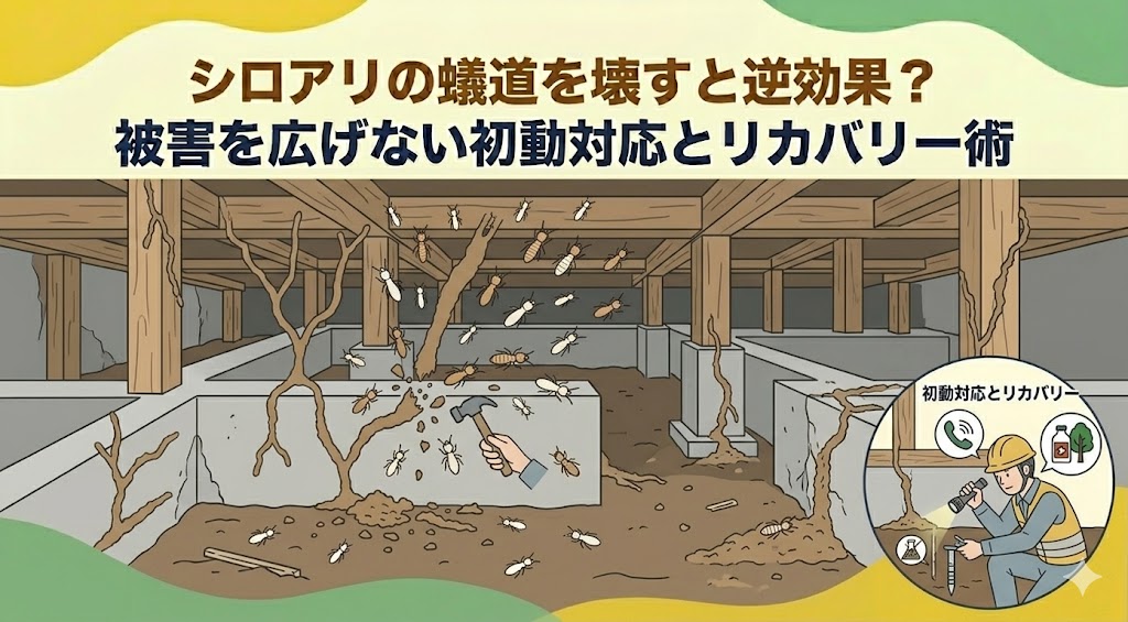 シロアリの蟻道を壊すと逆効果？被害を広げない初動対応とリカバリー術