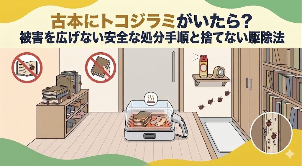 古本にトコジラミがいたら？被害を広げない安全な処分手順と捨てない駆除法