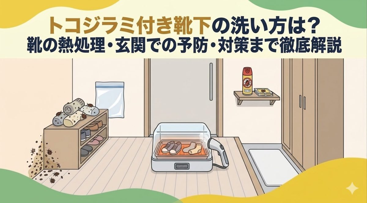 トコジラミが付いた靴下はどう洗う？靴の熱処理から玄関での予防まで徹底解説